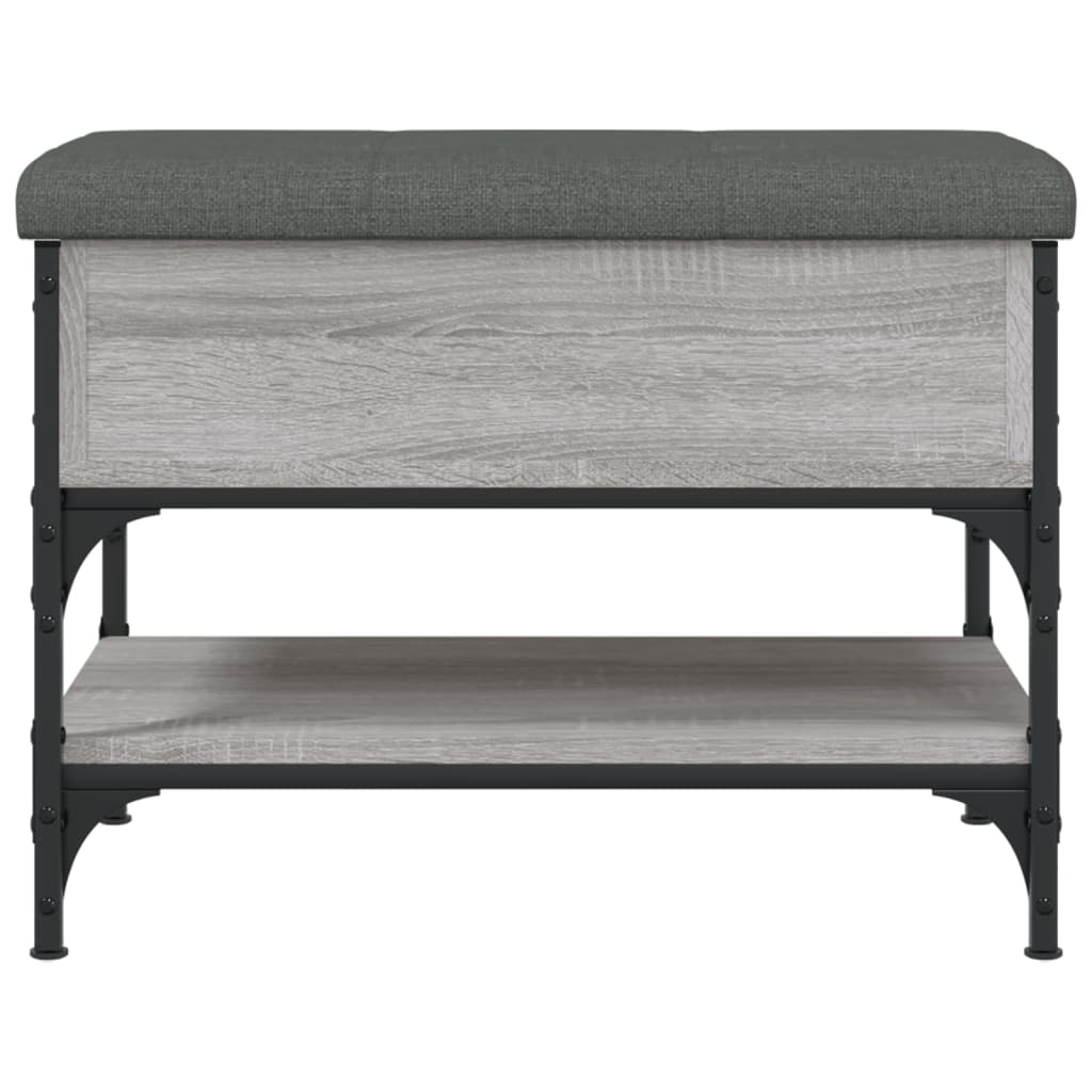 Banco sapateira 62x42x45cm derivados de madeira cinzento sonoma