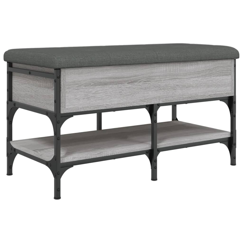 Banco sapateira 82x42x45 cm derivados madeira cinzento sonoma