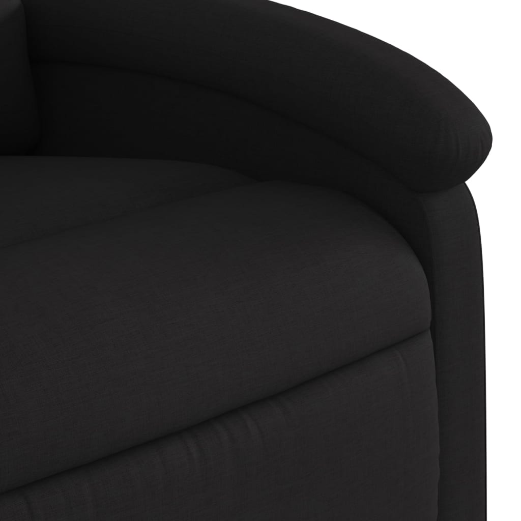 Poltrona elétrica elevatória massagens tecido preto