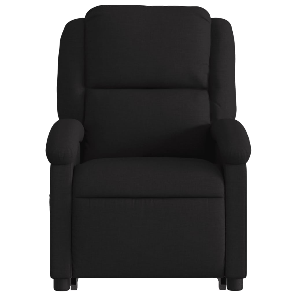 Poltrona elétrica elevatória massagens tecido preto