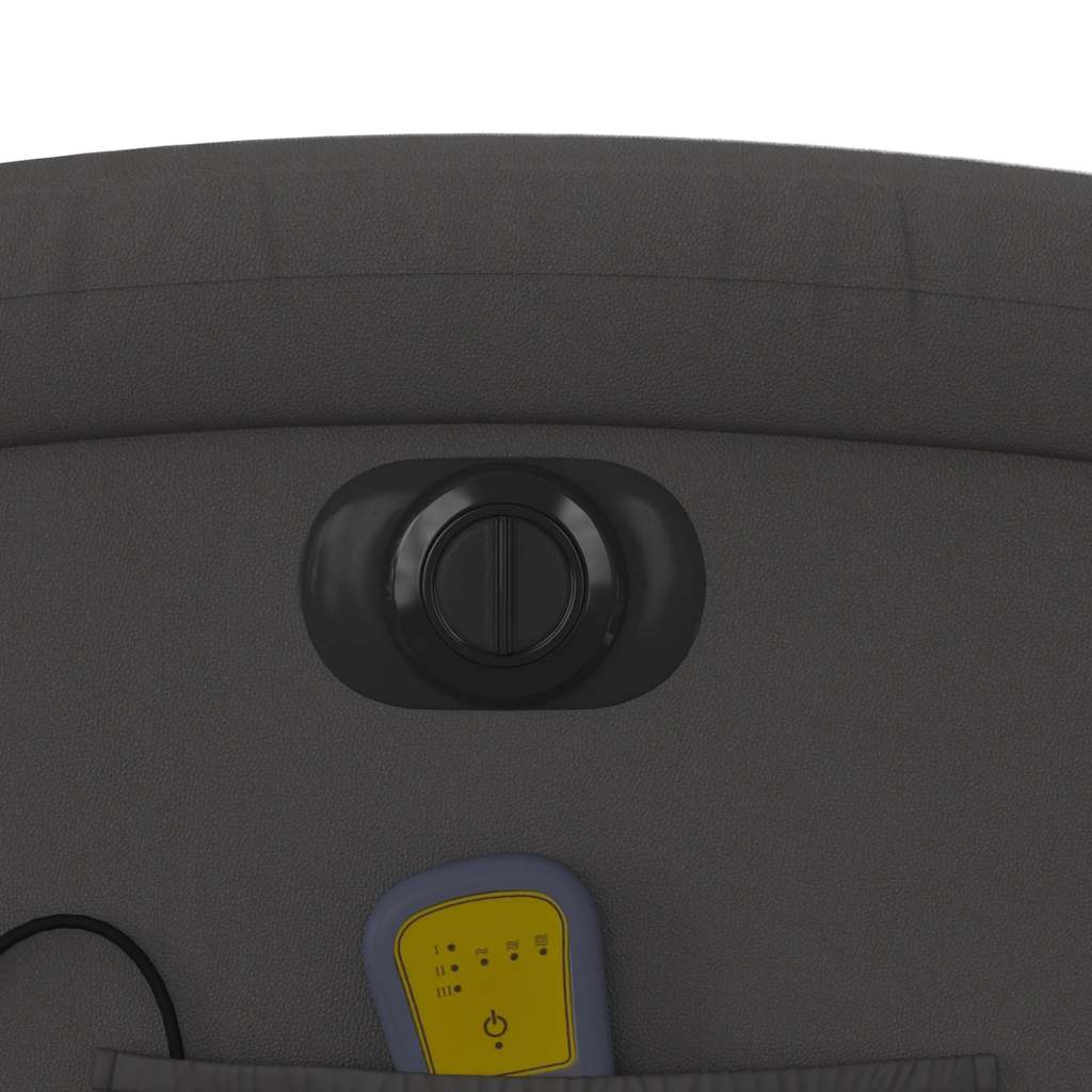 Poltrona de massagens reclinável elétrica couro genuíno cinza