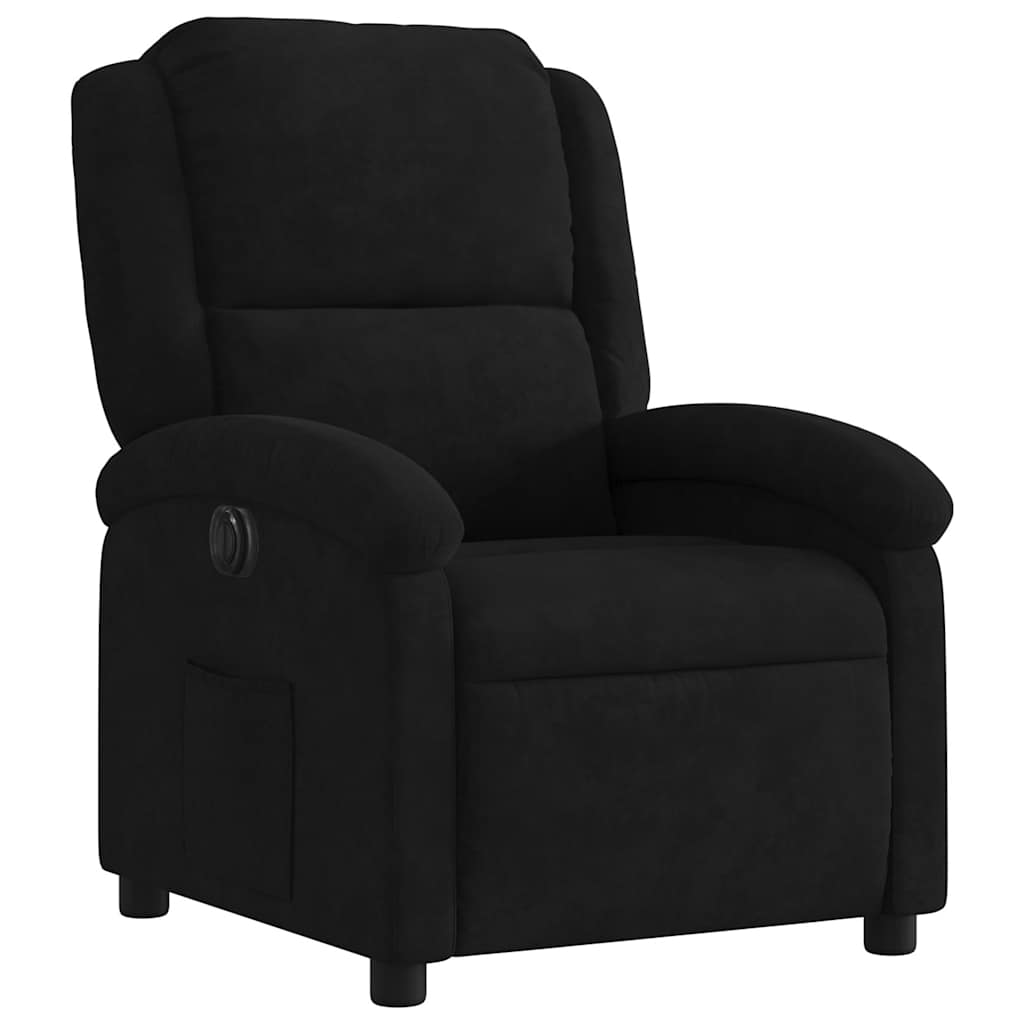 Poltrona de massagens reclinável veludo preto
