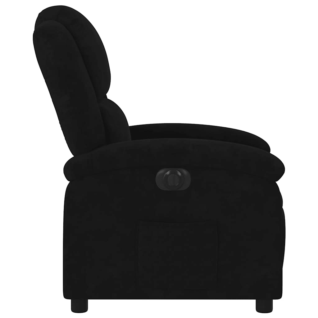 Poltrona de massagens reclinável veludo preto