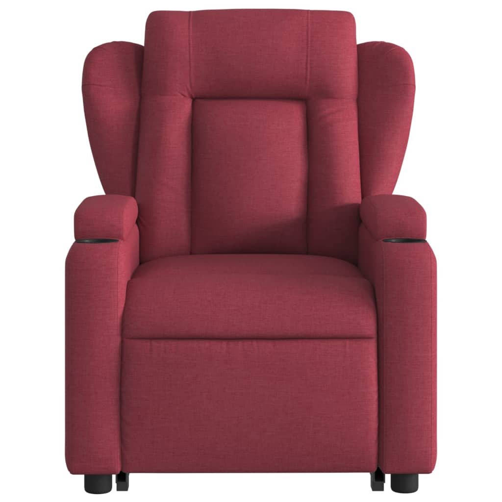 Poltrona reclinável elevatória tecido vermelho tinto