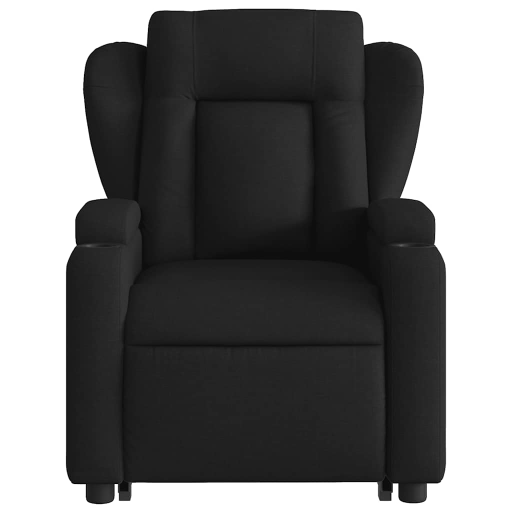 Poltrona de massagens reclinável elevatória tecido preto