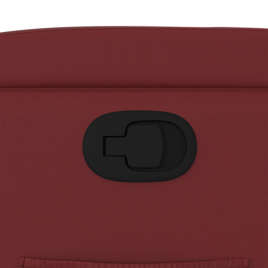 Poltrona reclinável elevatória couro artificial vermelho tinto