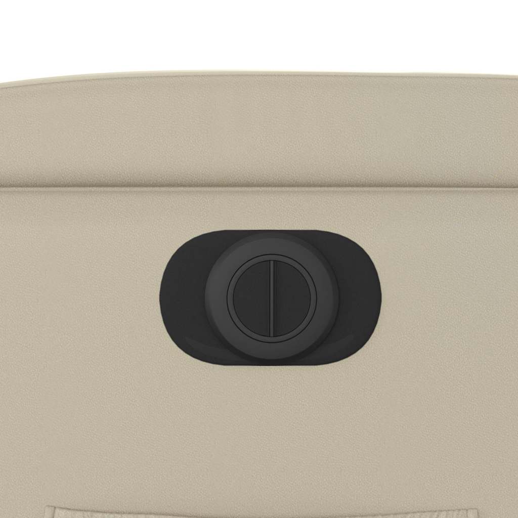 Poltrona reclinável elétrica couro artificial cor creme