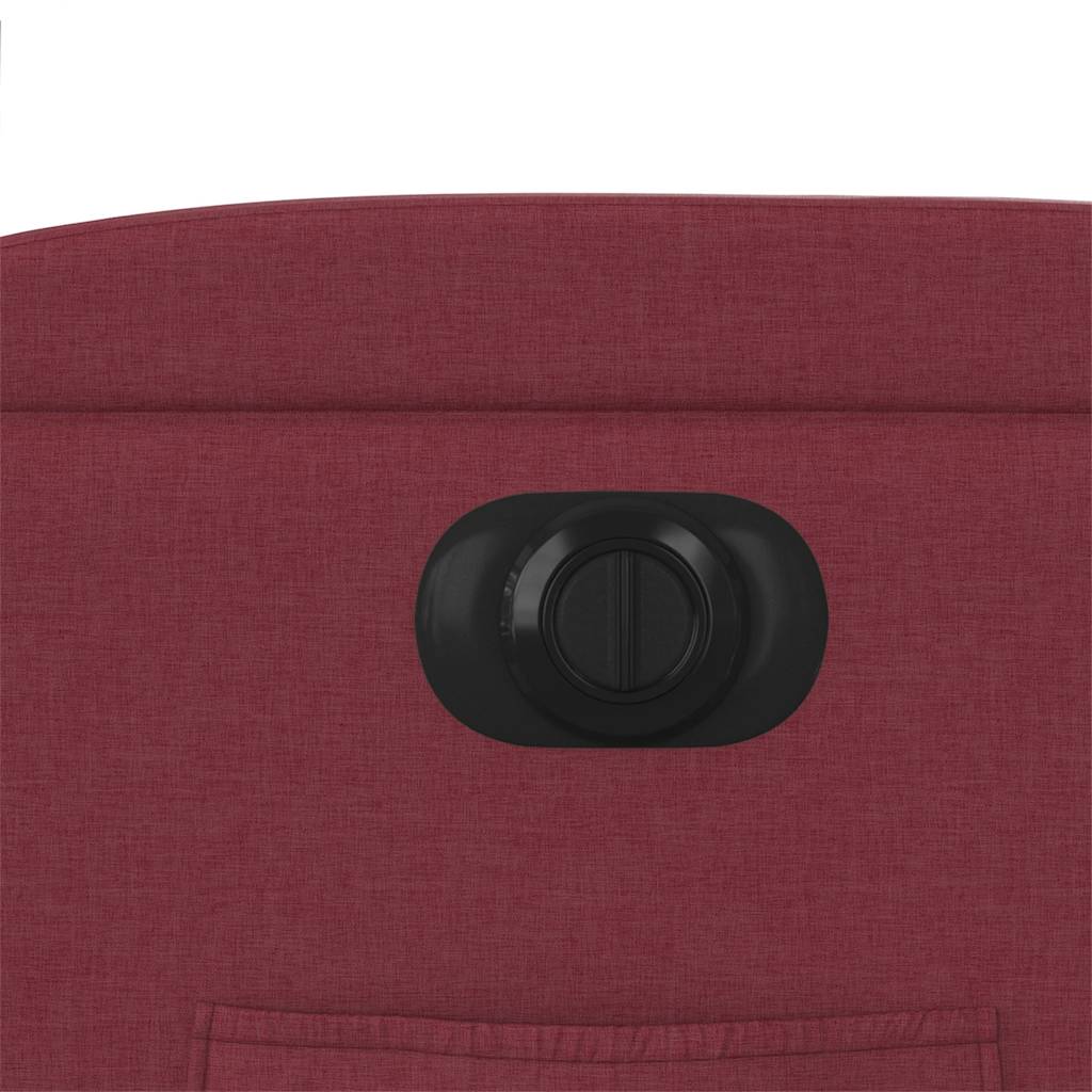 Poltrona elétrica reclinável tecido vermelho tinto