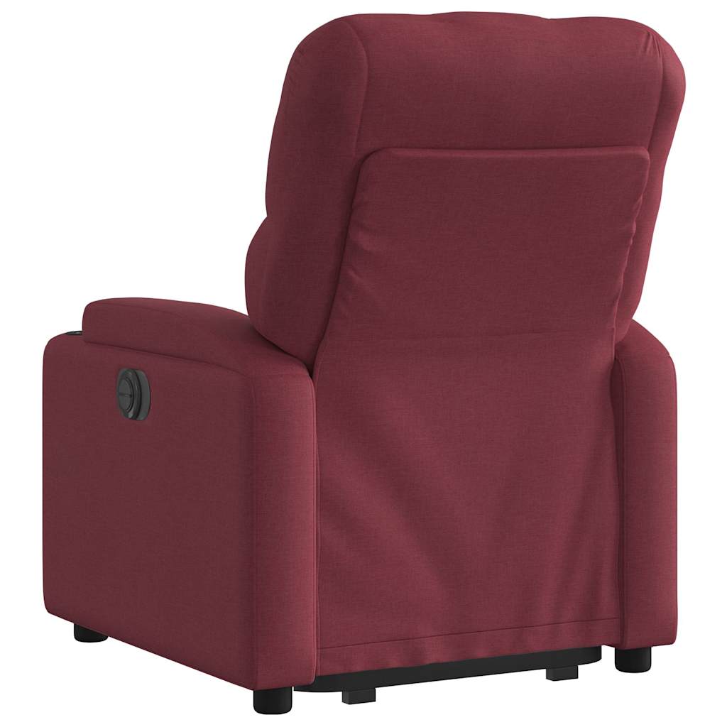 Poltrona reclinável elevatória tecido vermelho tinto
