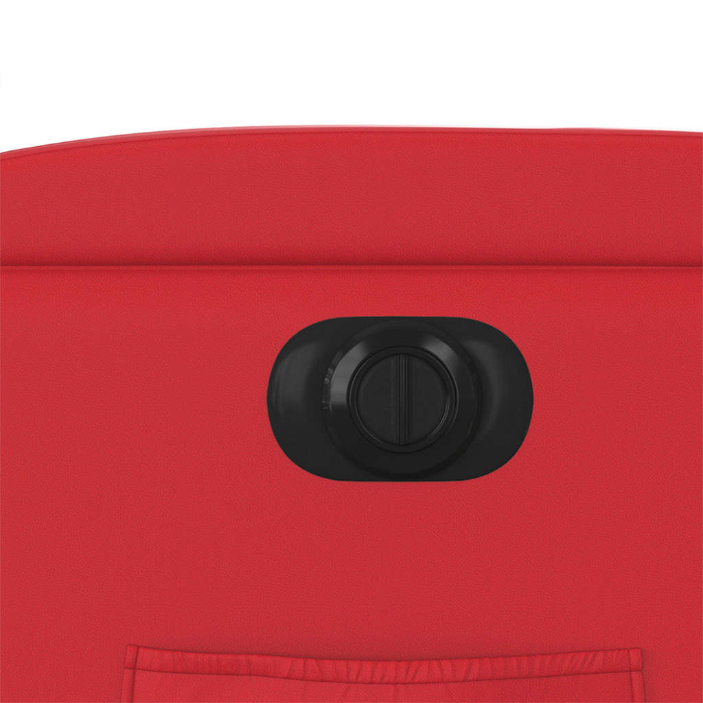Poltrona reclinável elétrica couro artificial vermelho