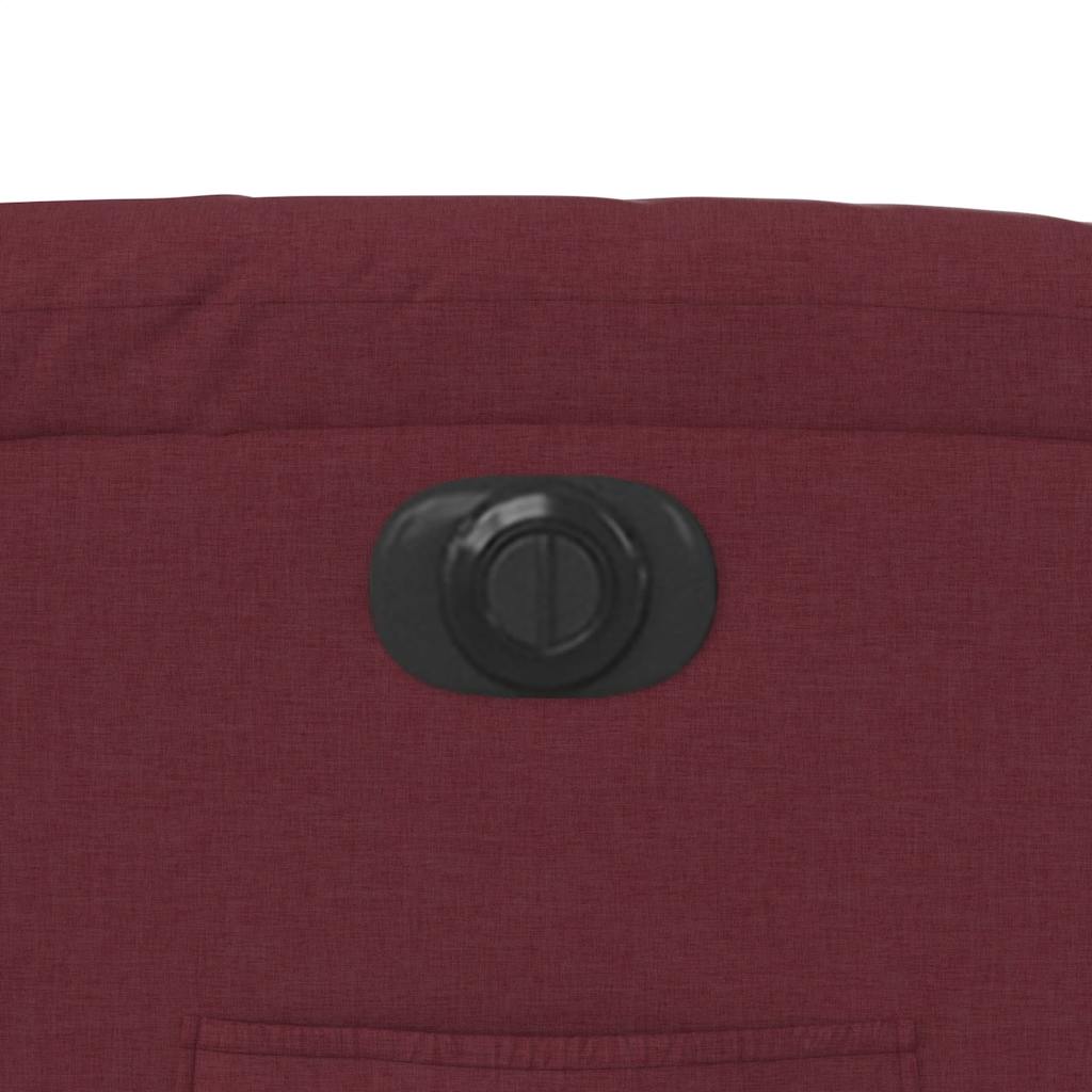 Poltrona elétrica reclinável tecido vermelho tinto
