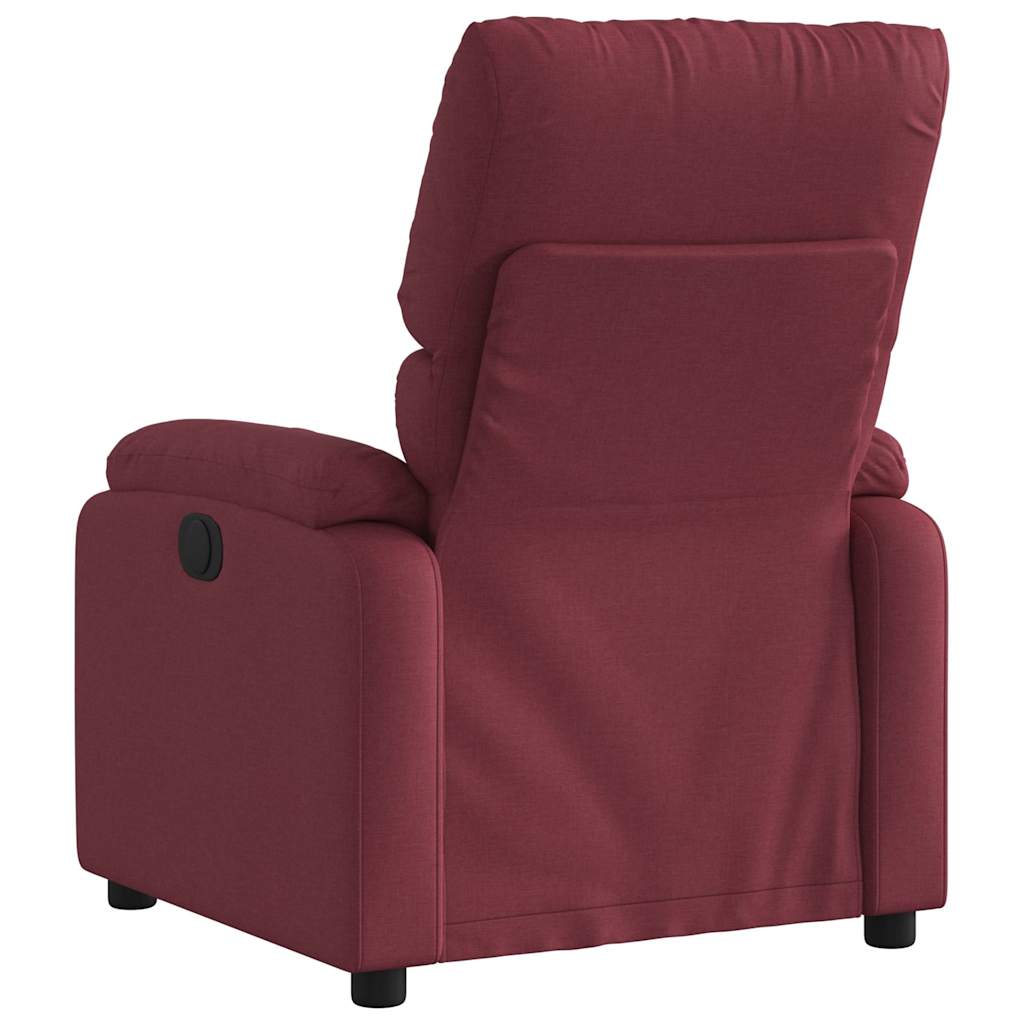 Poltrona elétrica reclinável tecido vermelho tinto