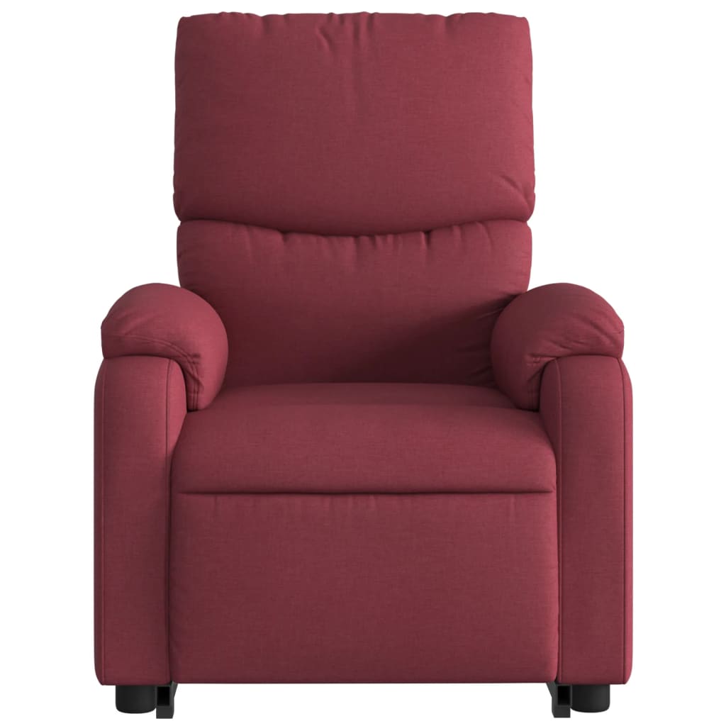 Poltrona reclinável elevatória tecido vermelho tinto