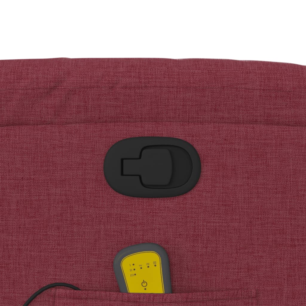 Poltrona de massagens reclin. elevatória tecido vermelho tinto