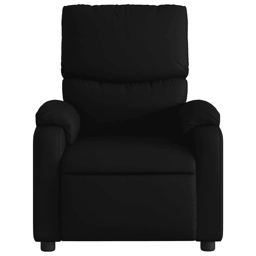 Poltrona massagens reclinável elétrica couro artificial preto