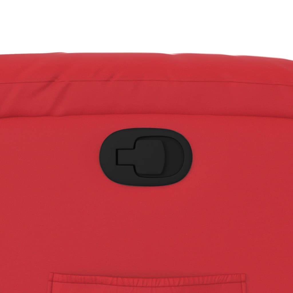 Poltrona reclinável elevatória couro artificial vermelho