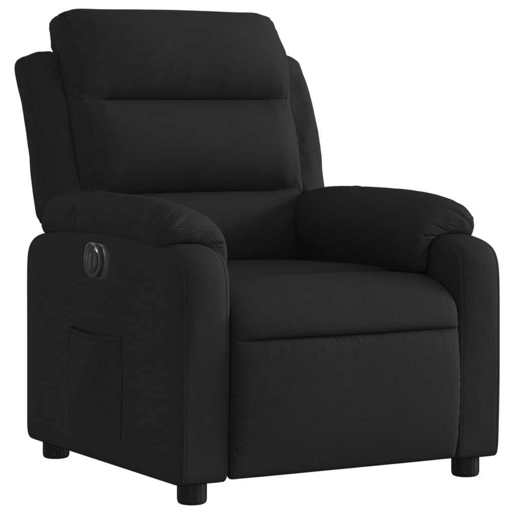 Poltrona elétrica reclinável tecido preto