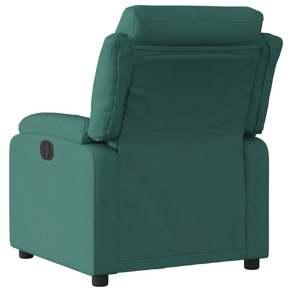 Poltrona elétrica reclinável tecido verde-escuro