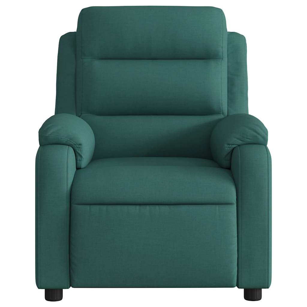 Poltrona elétrica reclinável tecido verde-escuro
