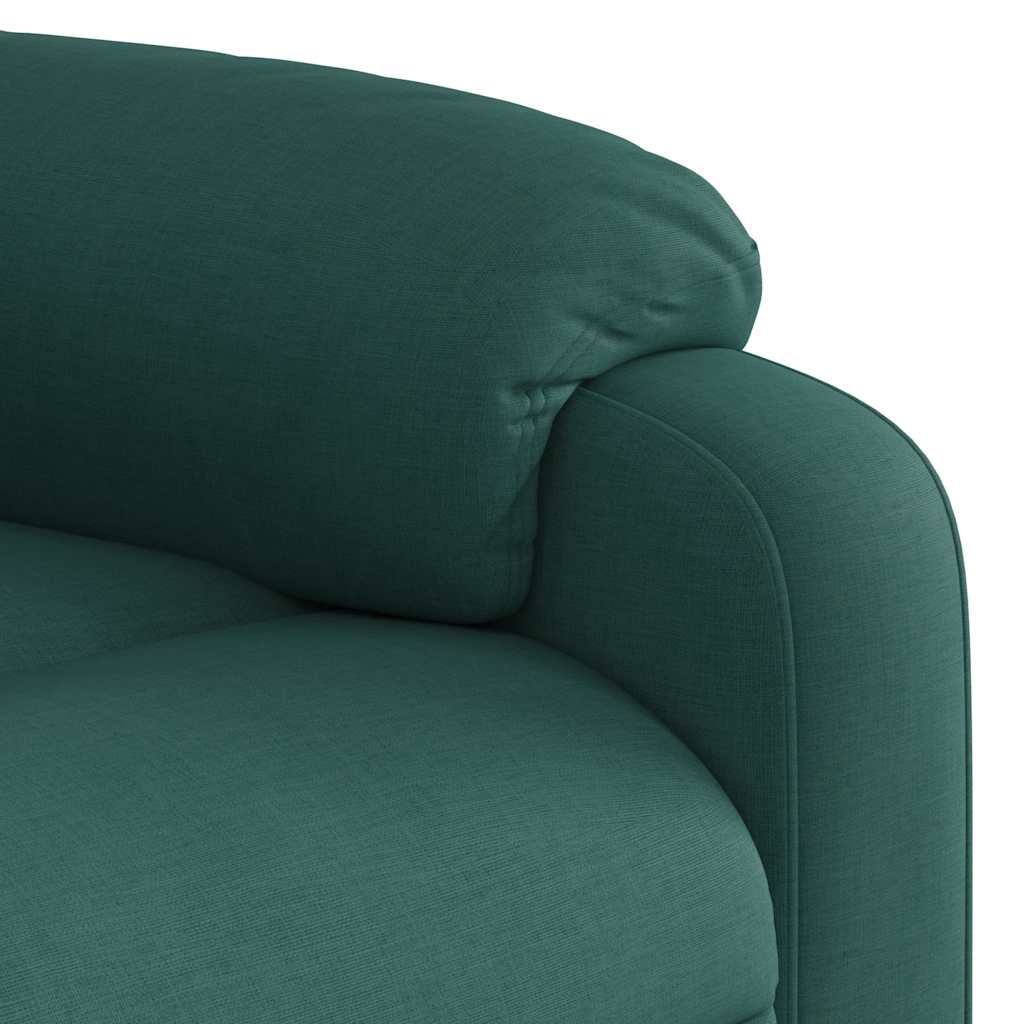 Poltrona elétrica reclinável tecido verde-escuro