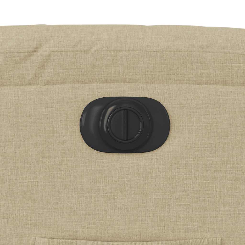 Poltrona reclinável elétrica tecido cor creme