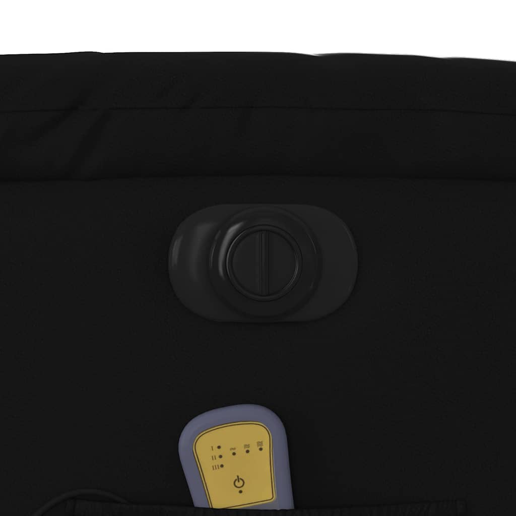 Poltrona massagens reclinável elétrica couro artificial preto