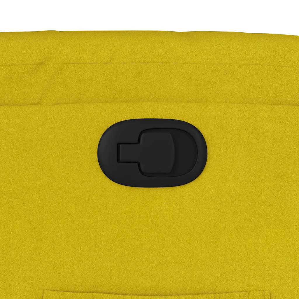 Poltrona reclinável elevatória veludo amarelo