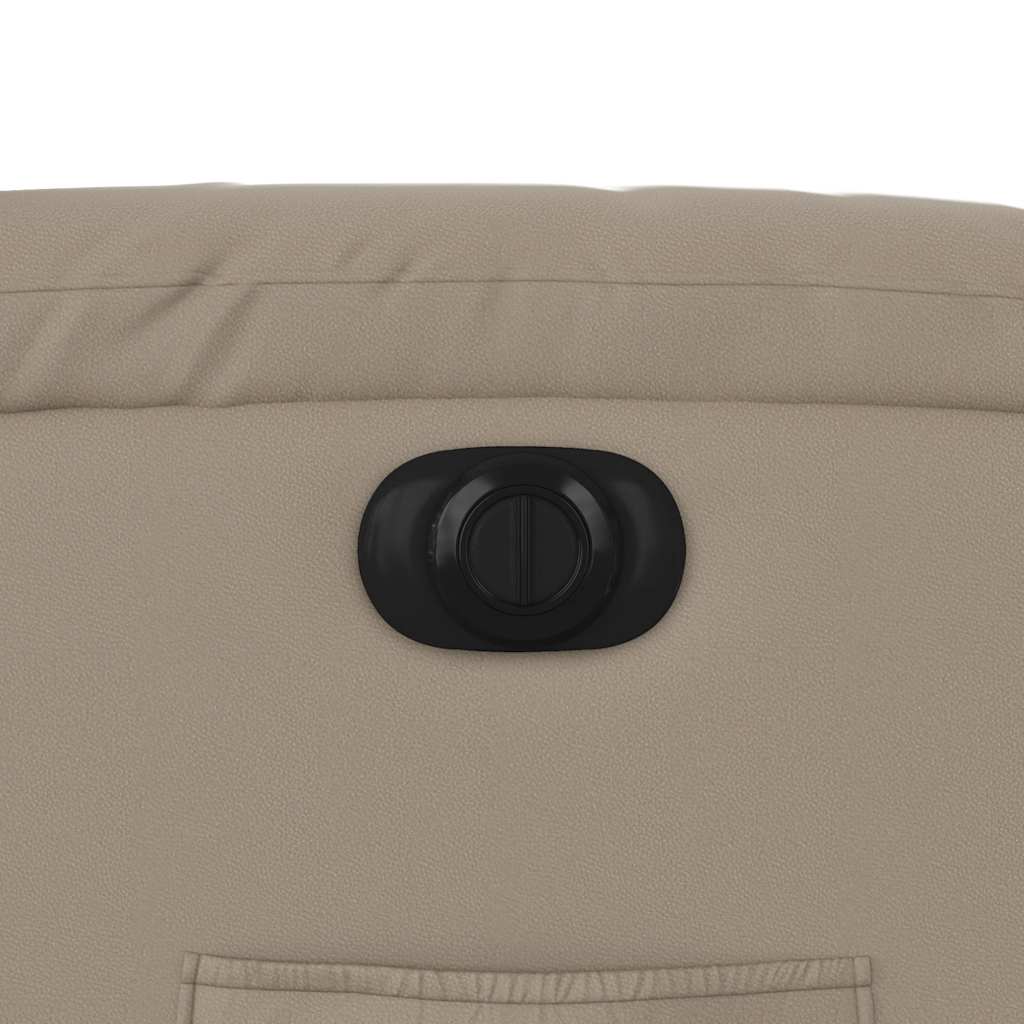 Poltrona reclinável elétrica couro artificial cor cappuccino