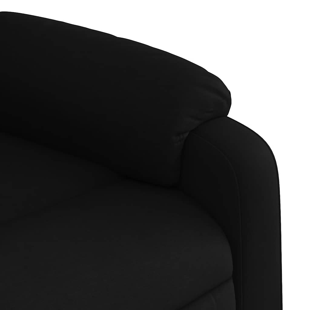 Poltrona elétrica elevatória massagens tecido preto