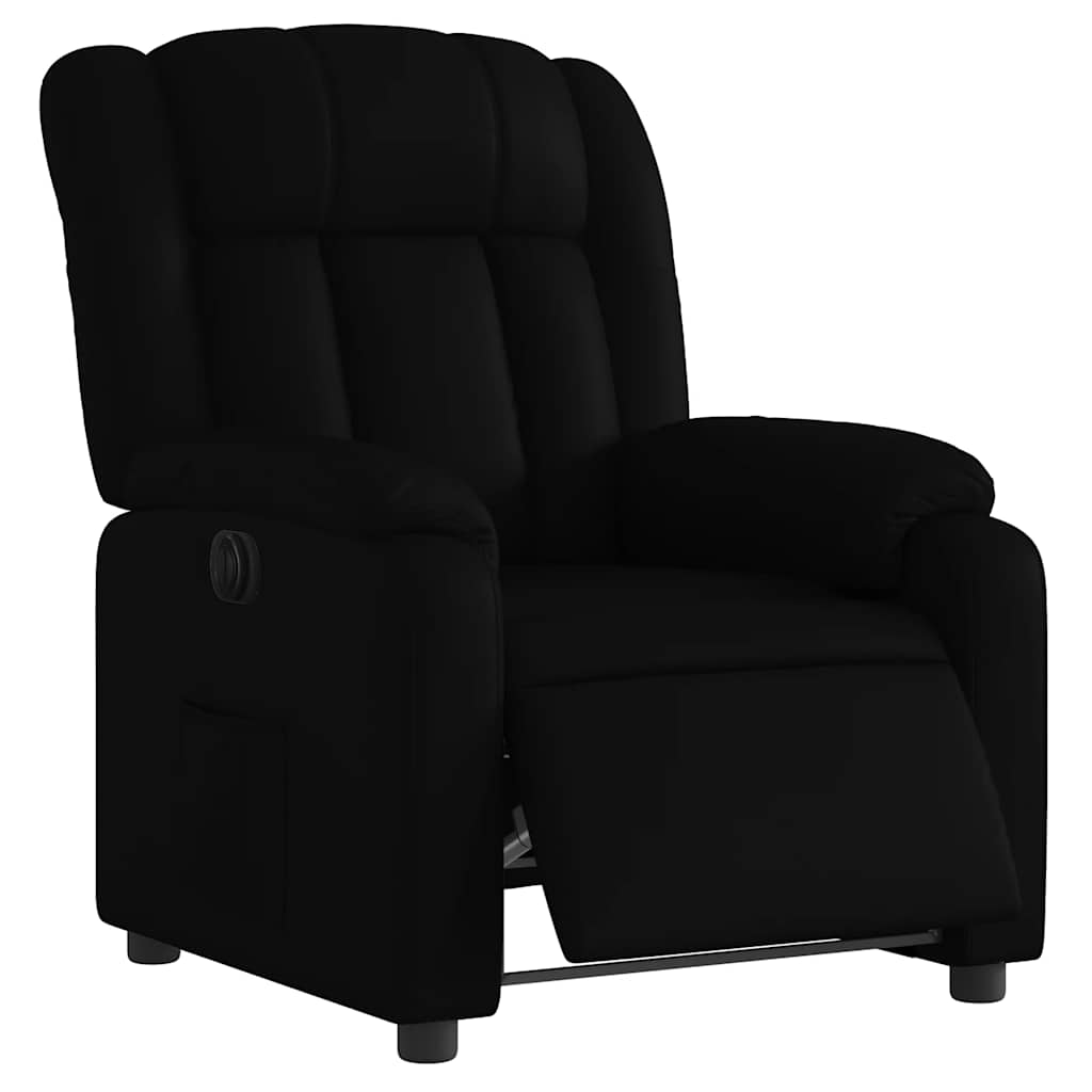 Poltrona reclinável elétrica couro artificial preto