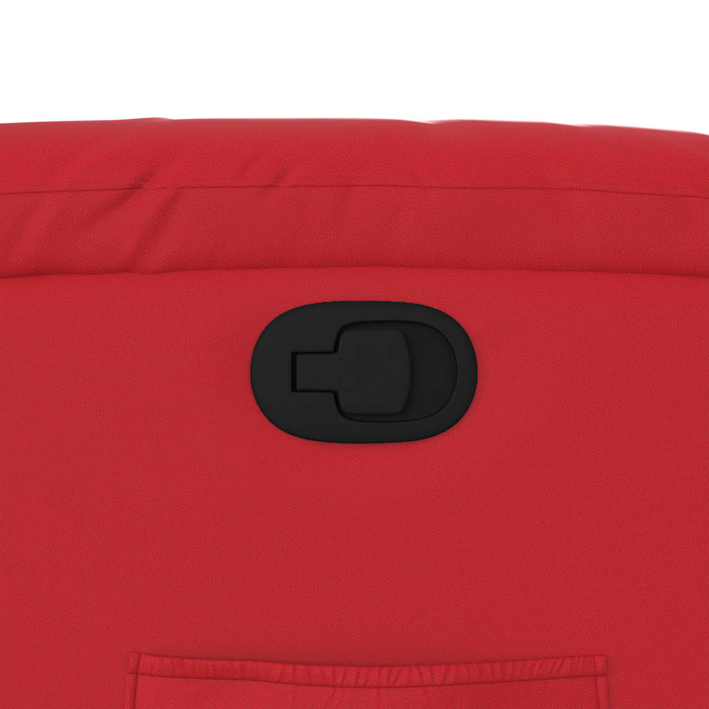 Poltrona reclinável elevatória couro artificial vermelho