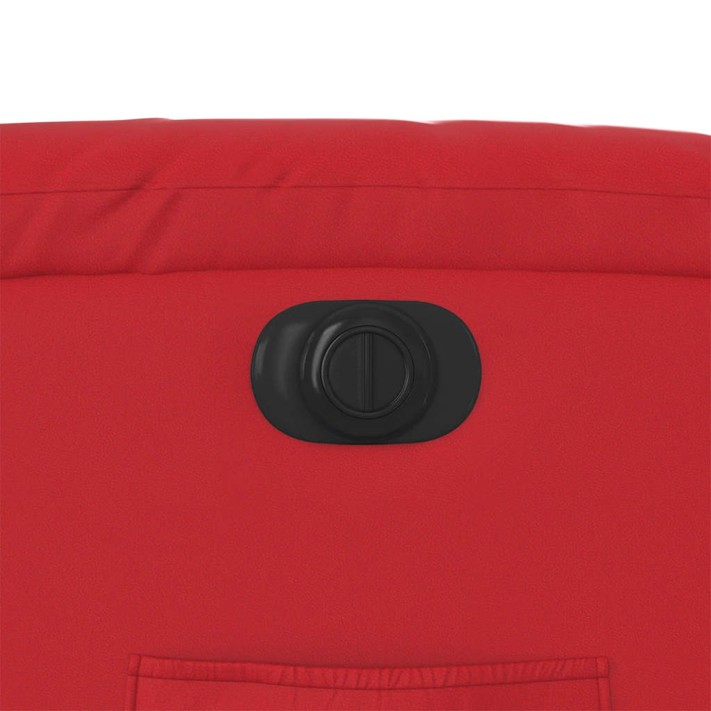 Poltrona reclinável elevatória elétrica couro artif. vermelho