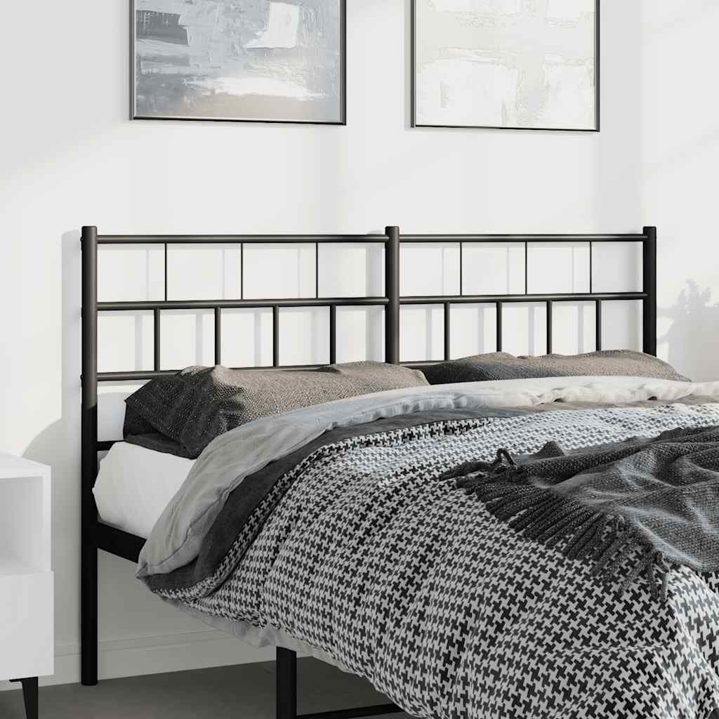 Cabeceira de cama 135 cm metal preto
