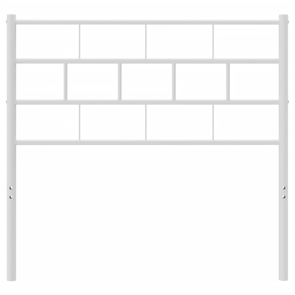 Cabeceira de cama 90 cm metal branco