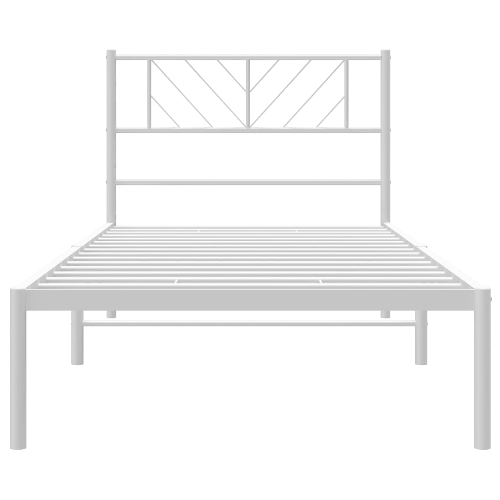Estrutura de cama sem colchão com cabeceira 75x190 cm branco