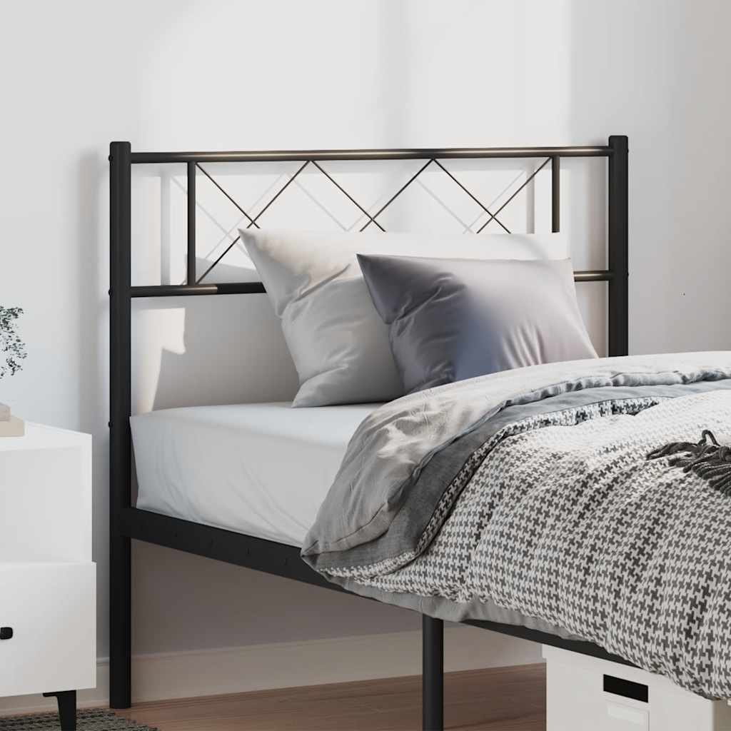 Cabeceira de cama 100 cm metal preto