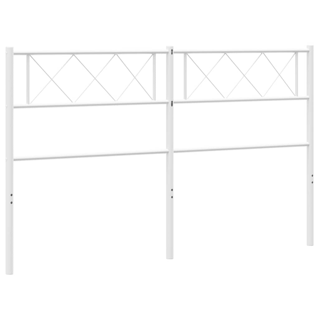 Cabeceira de cama 135 cm metal branco