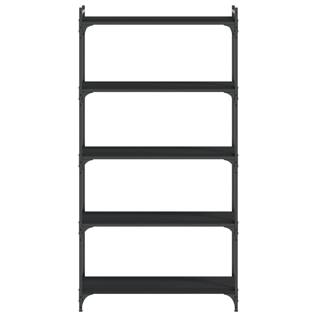 Estante c/ 5 prateleiras 80x30x154cm derivados de madeira preto