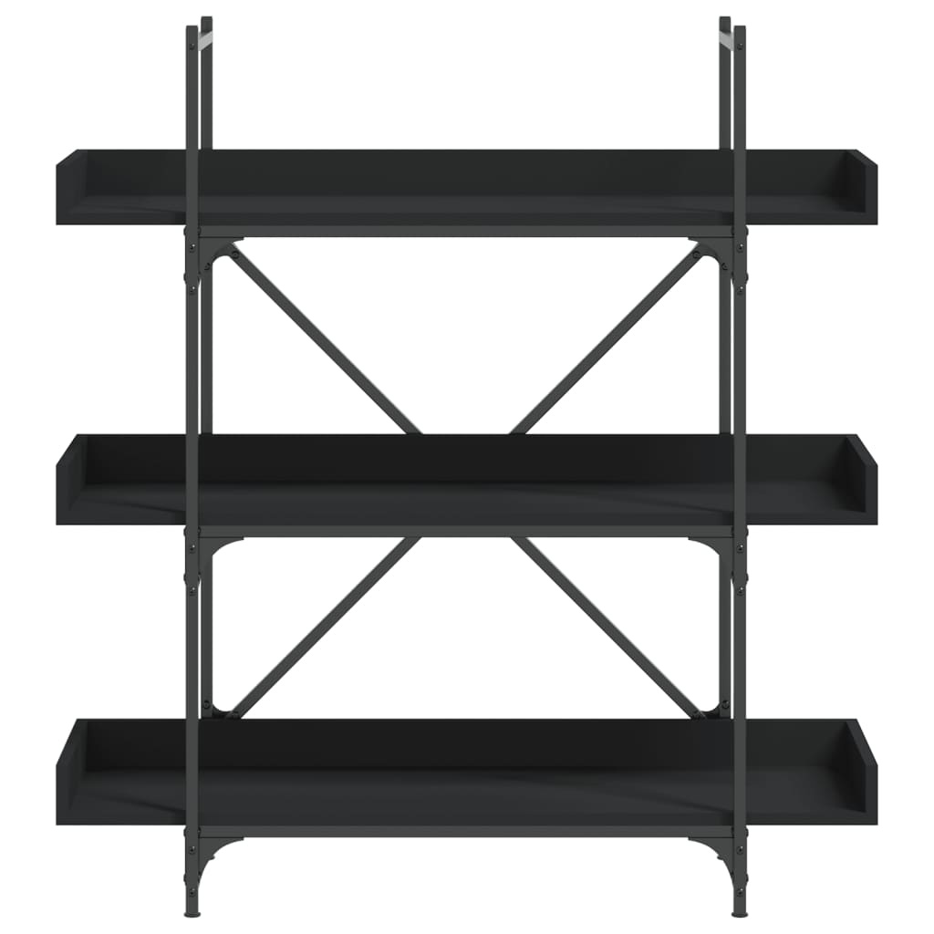 Estante c/ 3 prateleiras 100x33x108,5cm derivados madeira preto
