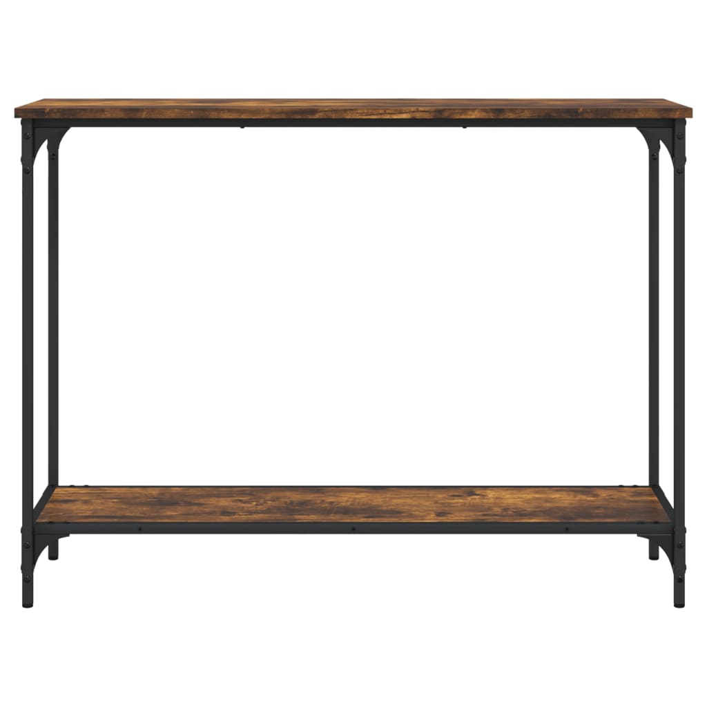 Mesa consola 101x30,5x75cm derivados de madeira carvalho fumado