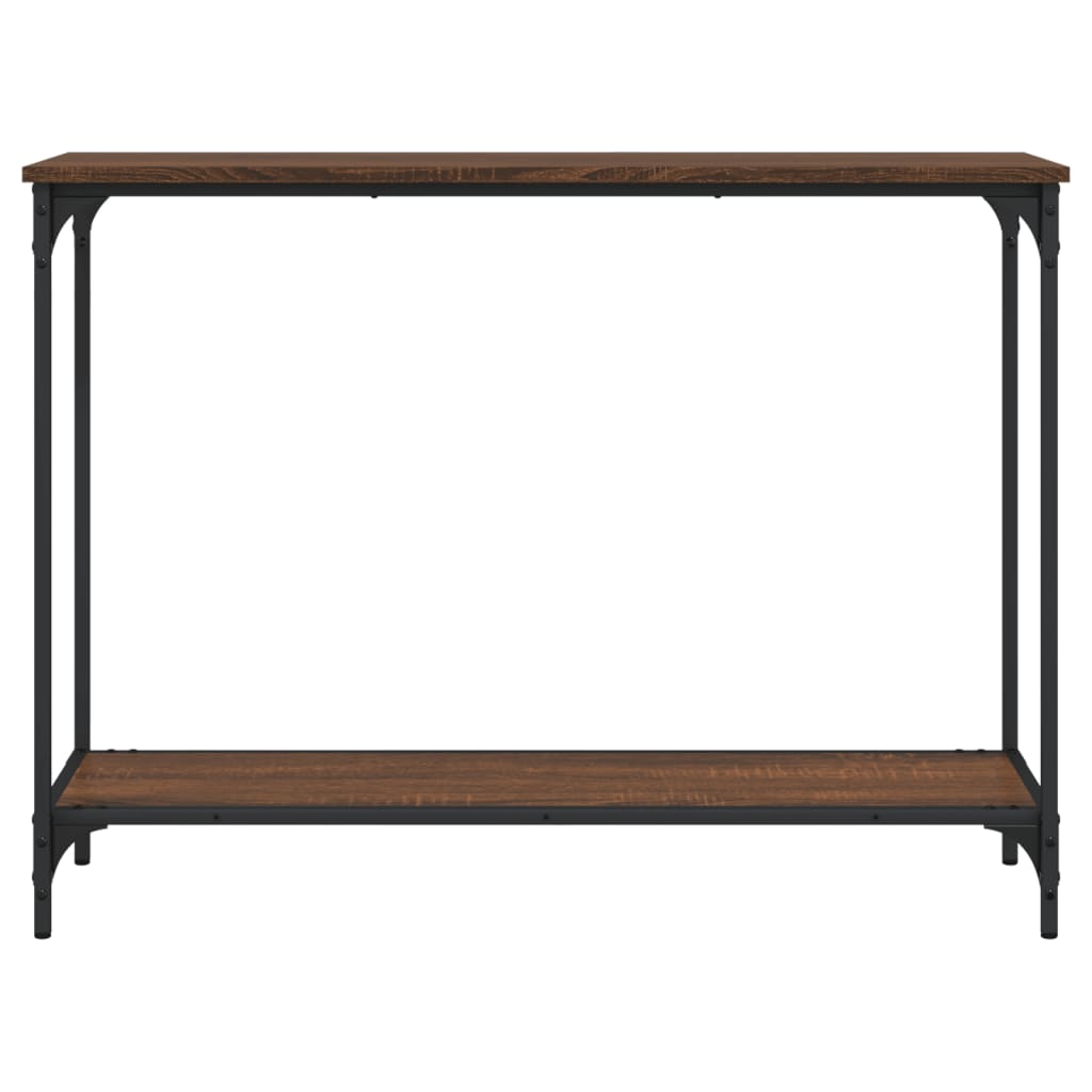 Mesa consola 101x30,5x75 cm derivados madeira carvalho castanho