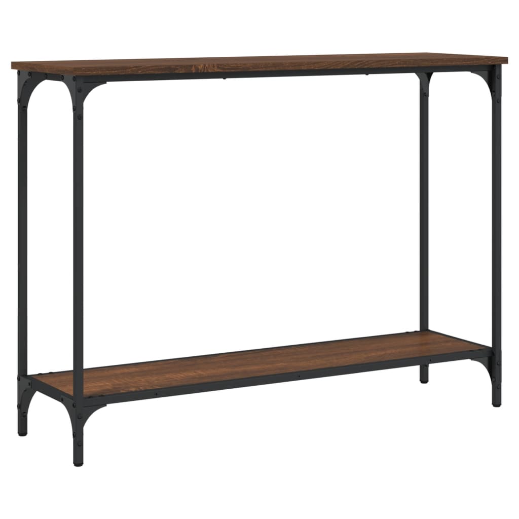 Mesa consola 101x30,5x75 cm derivados madeira carvalho castanho
