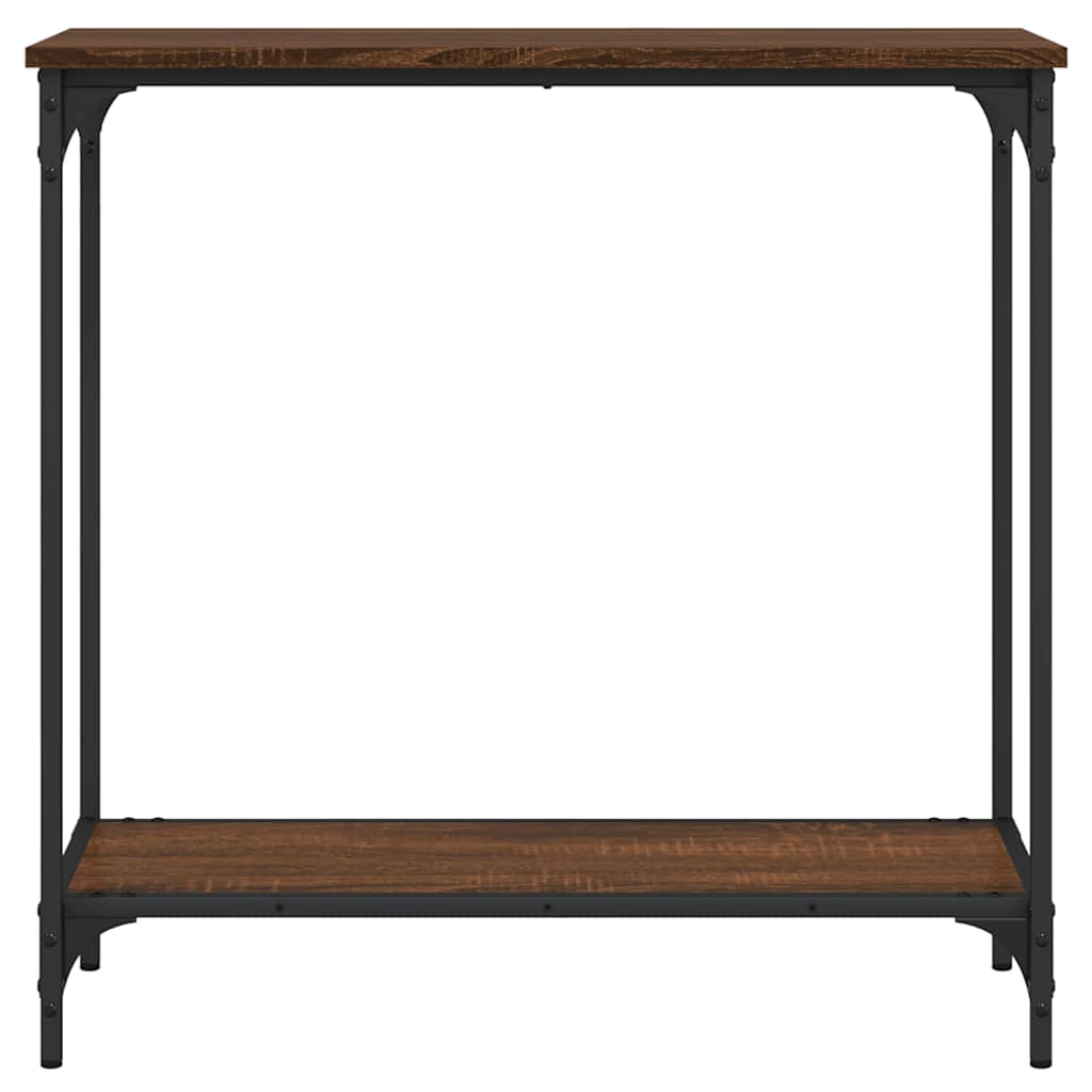 Mesa consola 75x30,5x75 cm derivados madeira carvalho castanho