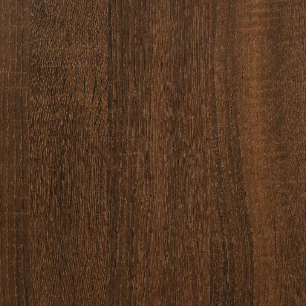 Mesa consola 75x30,5x75 cm derivados madeira carvalho castanho