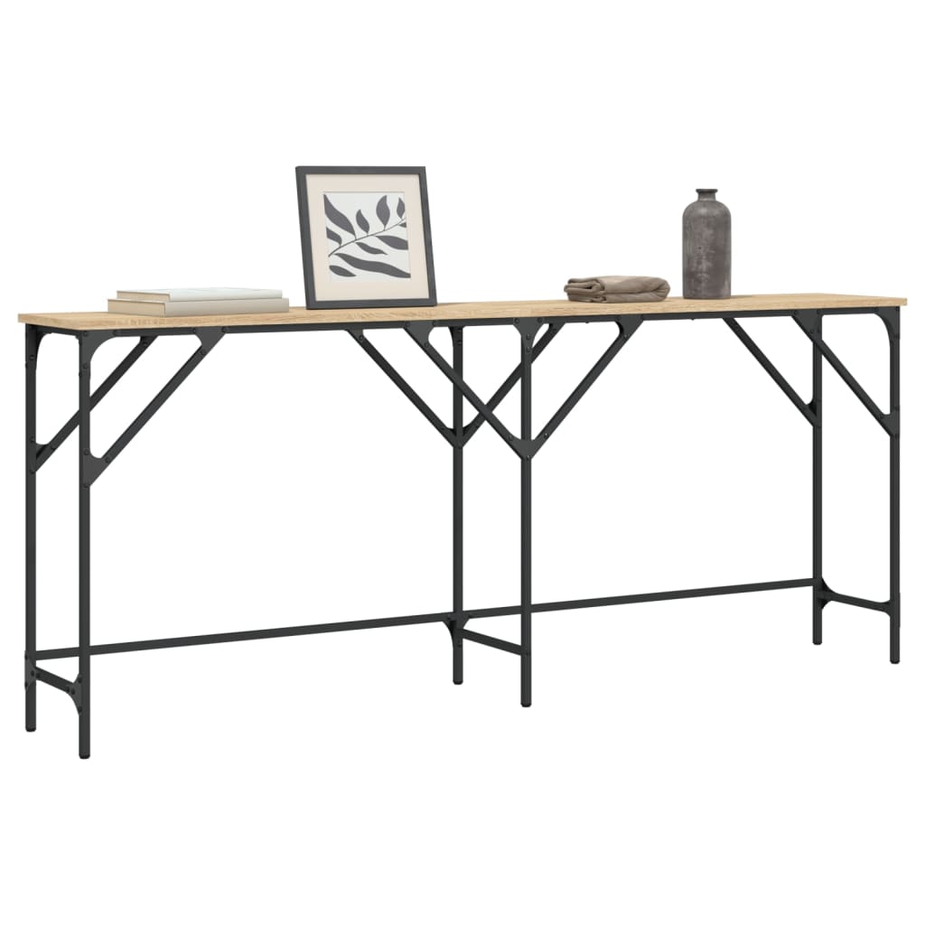 Mesa consola 180x29x75 cm derivados de madeira carvalho sonoma