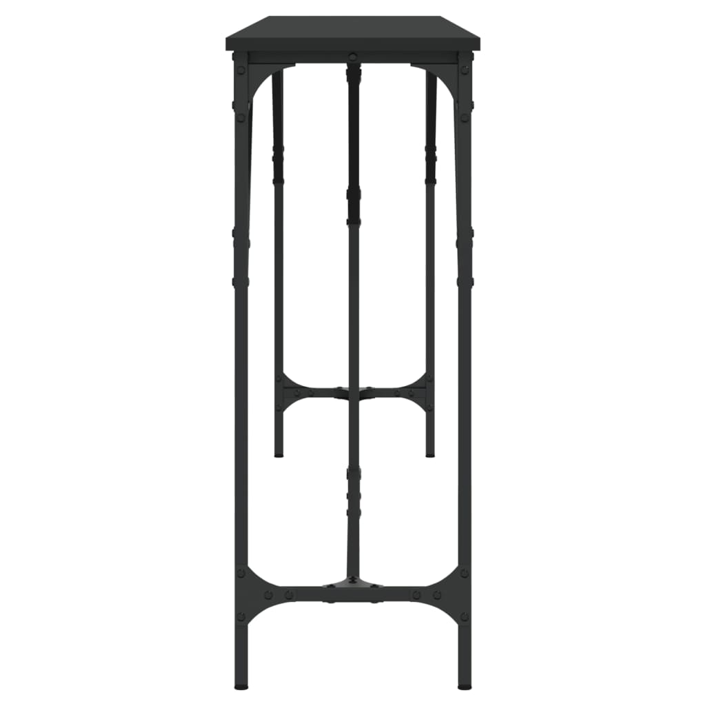 Mesa consola 200x29x75 cm derivados de madeira preto