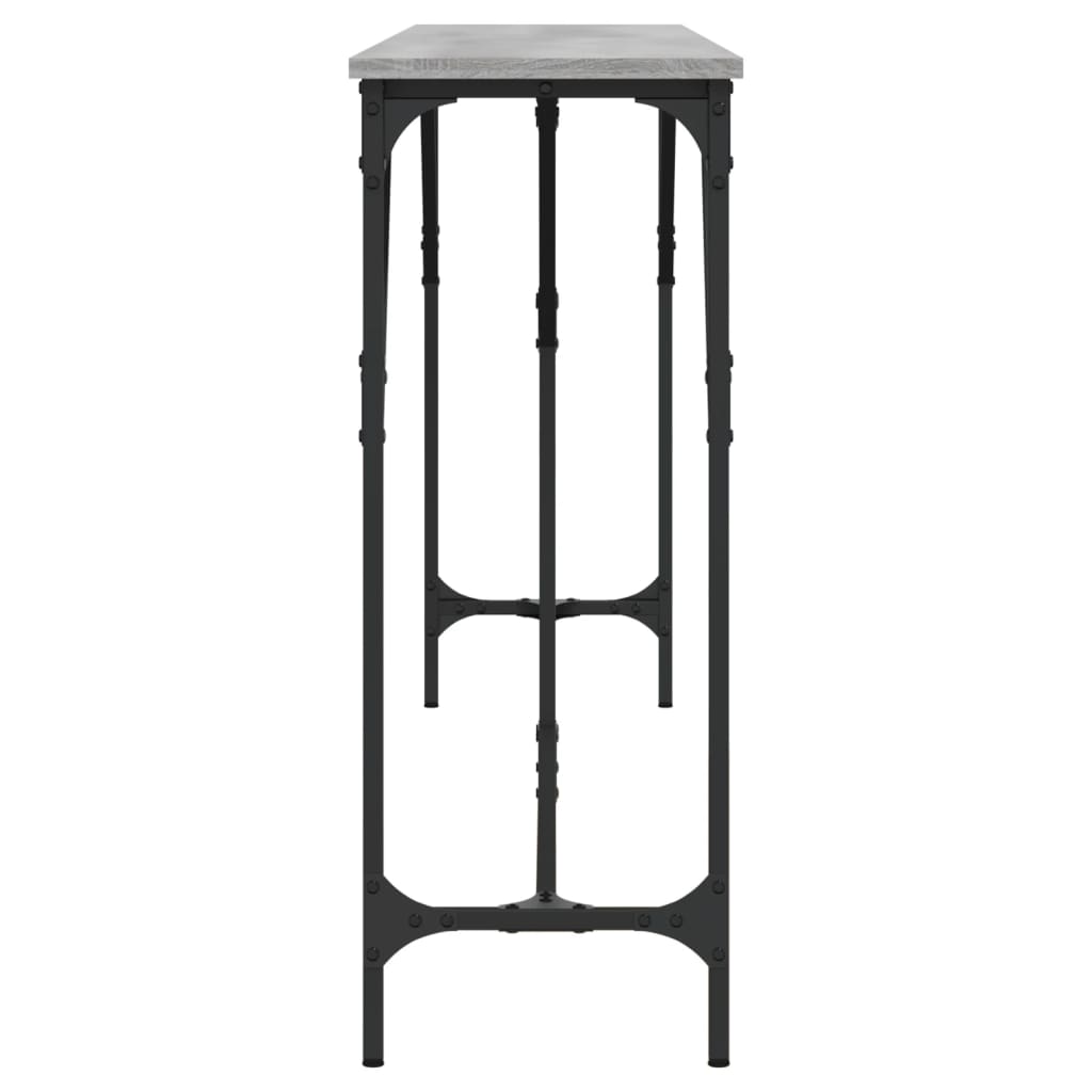 Mesa consola 200x29x75 cm derivados de madeira cinzento sonoma