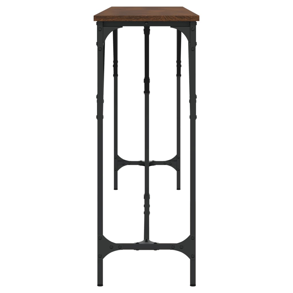 Mesa consola 200x29x75 cm derivados madeira carvalho castanho