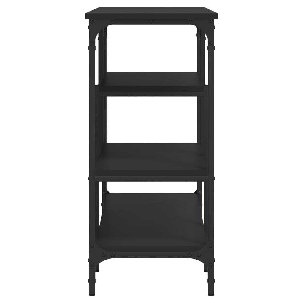 Mesa consola c/ prateleiras 100x35x75 cm preto