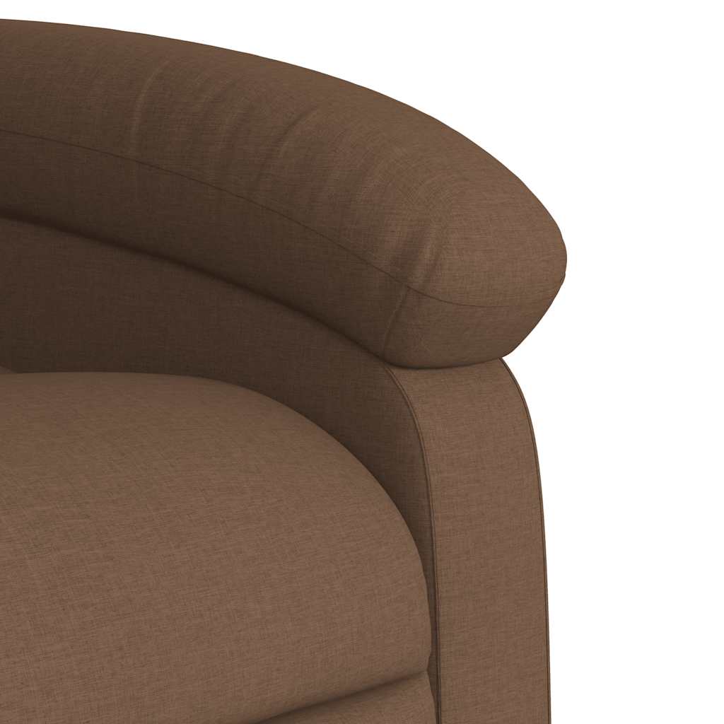 Poltrona de massagens reclinável tecido castanho